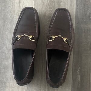 Louis Vuitton Men's Brown Leather Loafers (WITH DEFECTS)